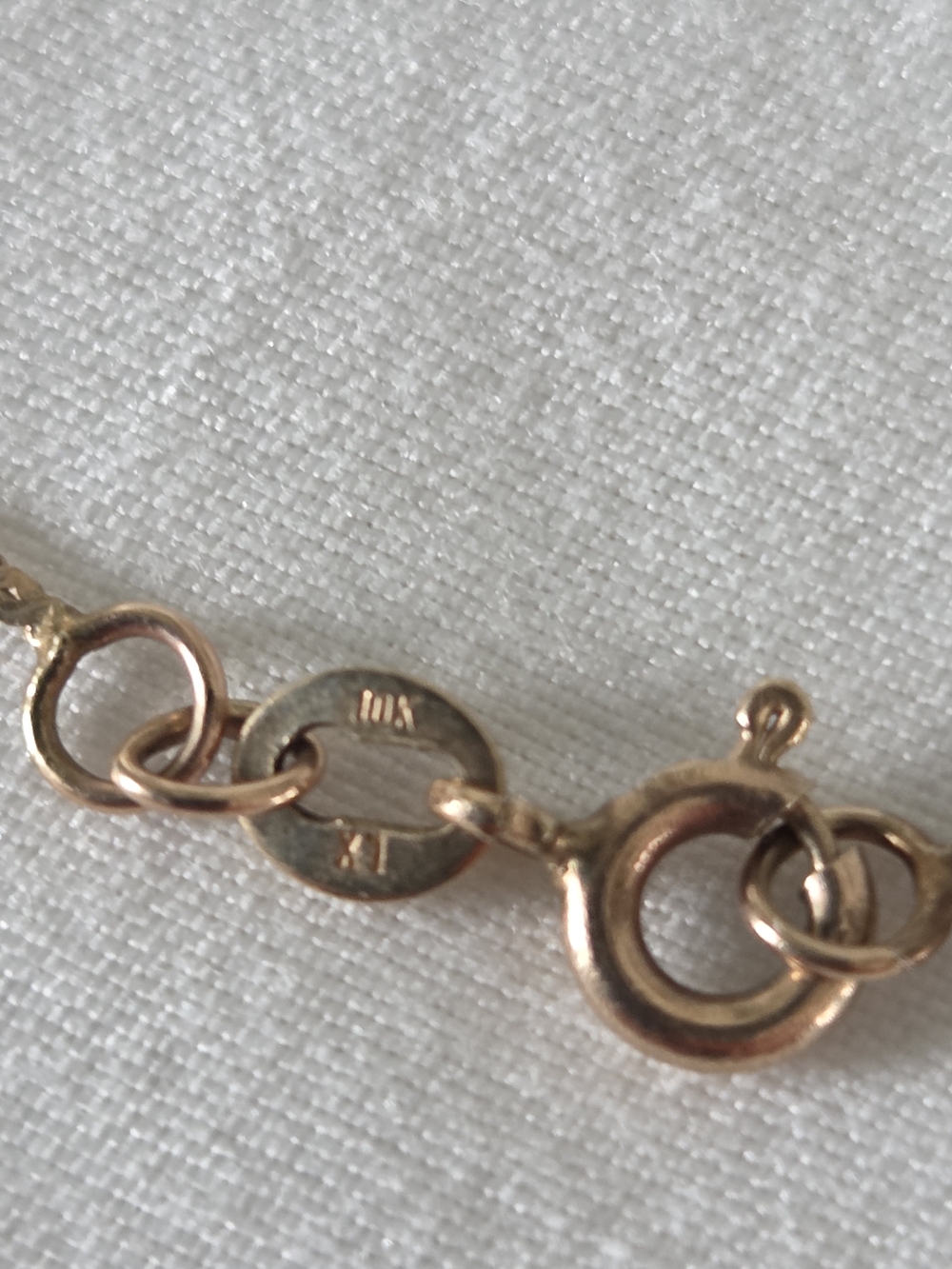 Solid 10K Yellow Gold Diamond Cut Serpent Link Chain Bracelet 0.77g